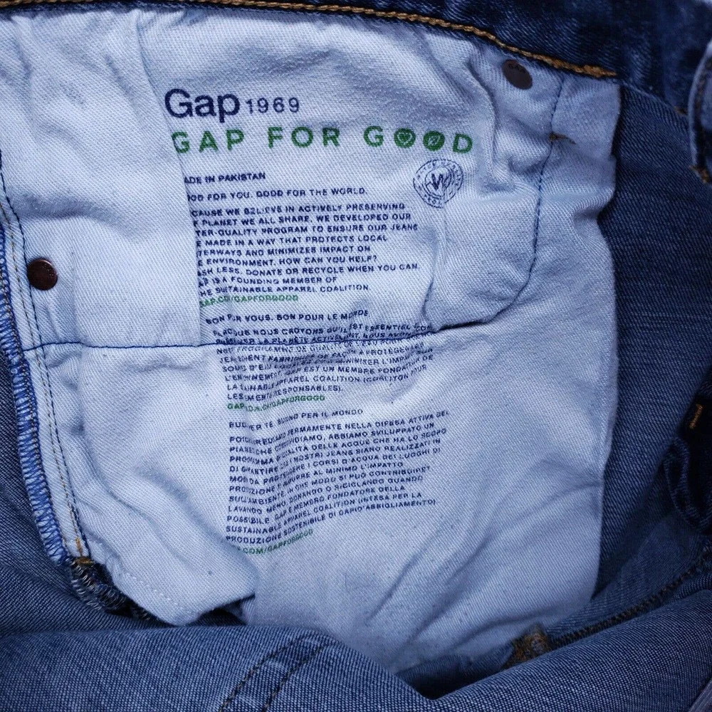 GAP 1969 Slim Blue Jeans Men Size 33W x 32L Denim Casual Pants